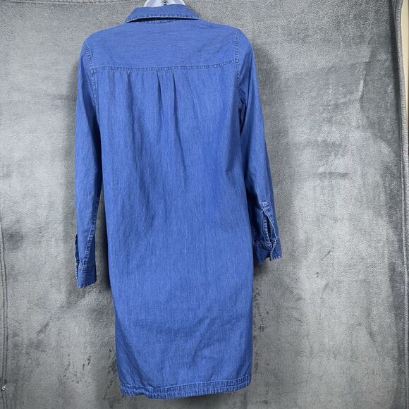 Old Navy Chambray Shirt Dress Popover Long Sleeve S Blue M - Picture 10 of 16